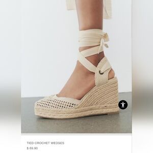 Zara Tied Crochet Wedges